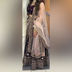 Elegant Maroon Velvet Lehenga - Perfect for the holidays!